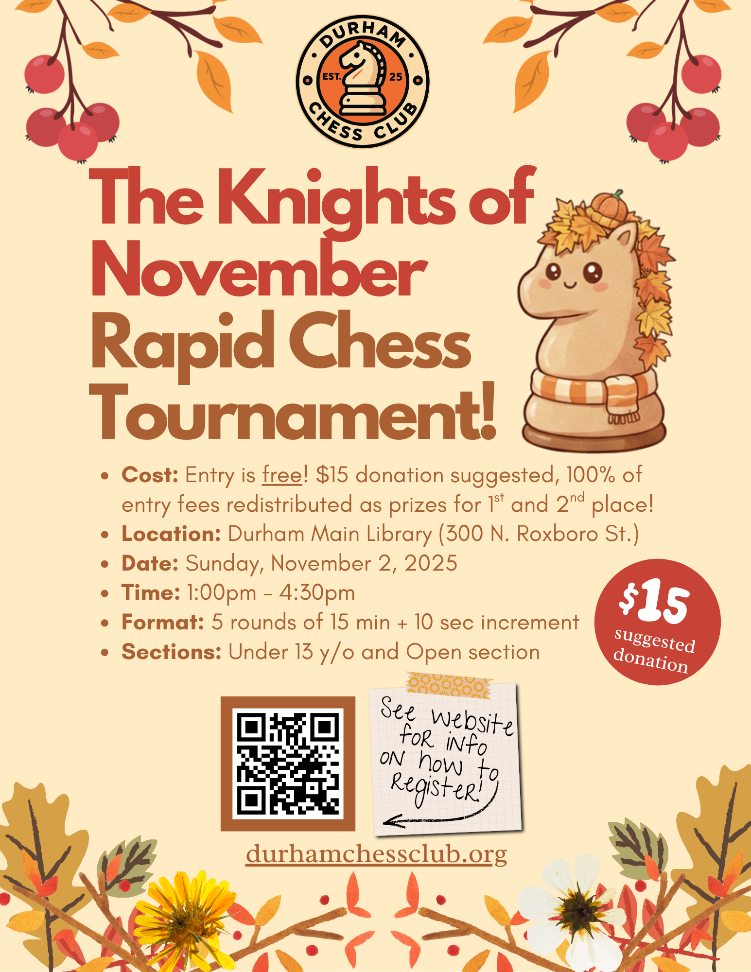 Knights of November Rapid Tournament poster